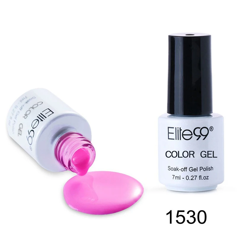 G1530 Pink Elite99 7 мл УФ чистый цвет серия Гель-лак для Ногтей Стойкий Гель-лак для ногтей Vernis полуперманентный гель-праймер для ногтей Лаки - Цвет: G1530 Pink