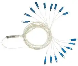 

2 pcs PLC 1x16, 17 port with SC/UPC and 0.5m length 900um loose tube