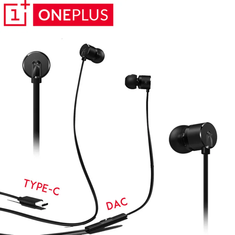 Оригинальный OnePlus Type C наушники пули 2T в ухо гарнитура с дистанционным микрофоном