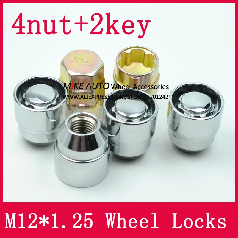4 гайки + 2 ключа M12x1.25 1 25 колёсные замки противоугонные защитные подходят для Haval H5