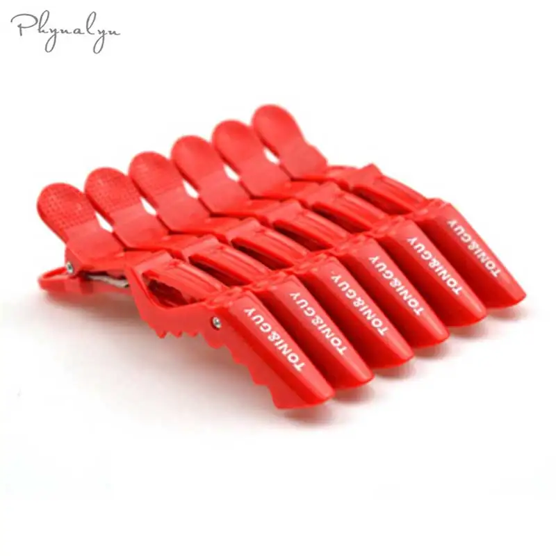 6pcs Red Phynalyn заколки для волос для салона черные красные шпильки бант пластик Уход за волосами Стайлинг толлы коготь Заколки-Аллигаторы для волос для девочек - Цвет: 6pcs Red