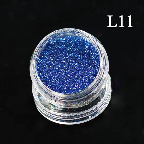 1 бутылка Сияющий Пыль Nail Art Блеск декоративный пигмент порошок Chrome блесток розовый лазер серебряный лак Маникюр Инструмент TRL01-16 - Цвет: L11