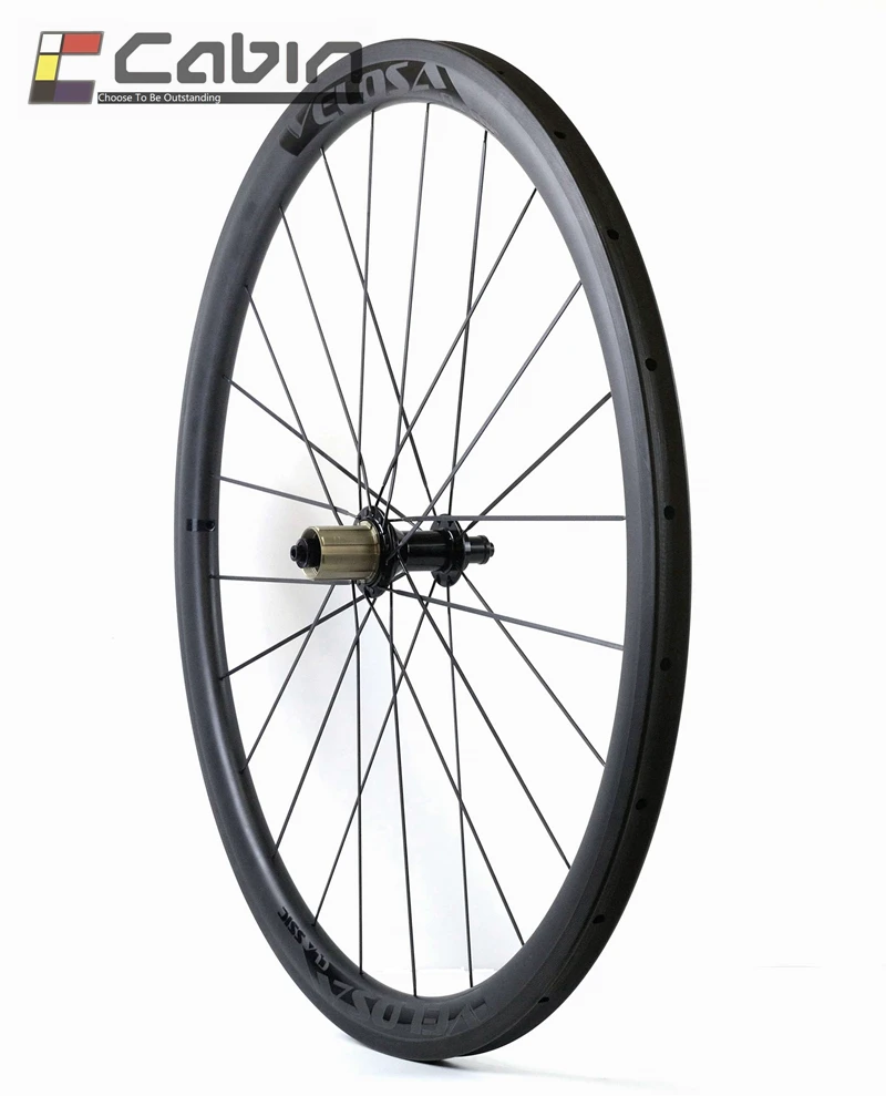 Velosa черная серия 30 Углеродные колеса для дорожного велосипеда 700C дорожный