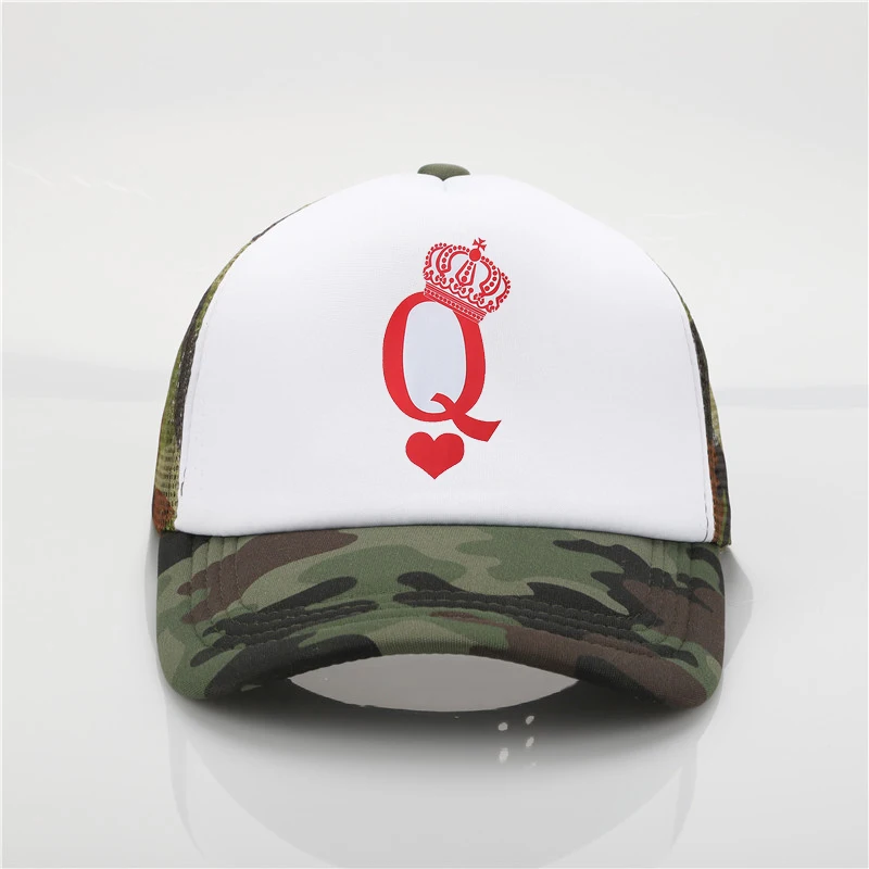 Королева Король любовь логотип шапки с принтом летние сетчатые солнцезащитные
