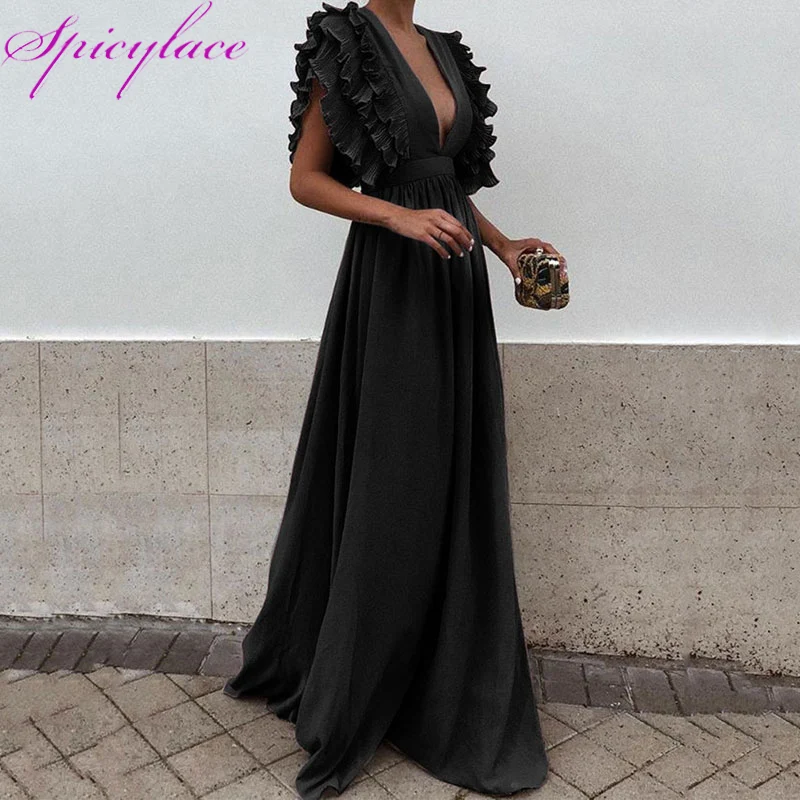 Для женщин модное богемное платье Vestidos пикантные вечерние Макси Новинка весны