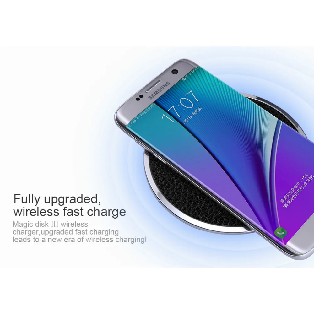 Беспроводное зарядное устройство NILLKIN для Samsung s8 S8 + Быстрая Зарядка QI Galaxy S7/S7Edge/Note