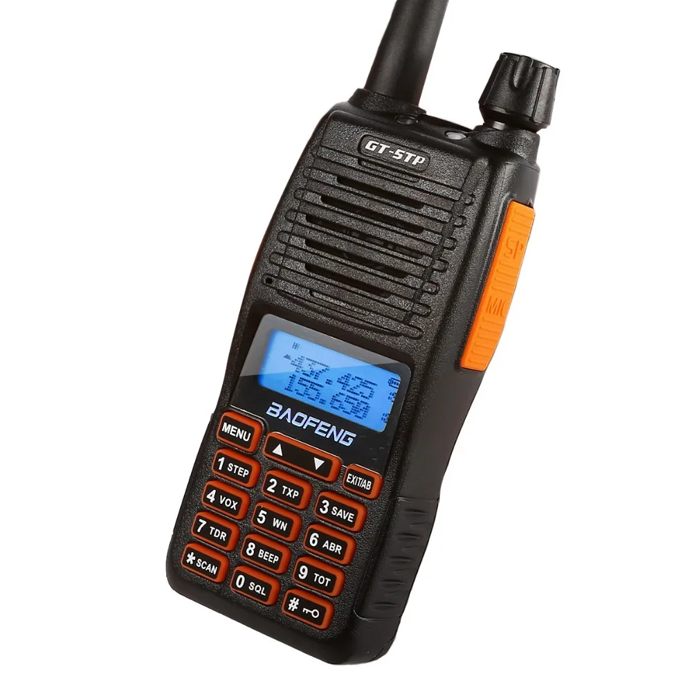Рация Baofeng GT 5TP VHF/UHF Двухдиапазонная Ham Walkie Talkie двухсторонняя рация + 2x Двойной Динамик PTT 1x кабель с поддержкой