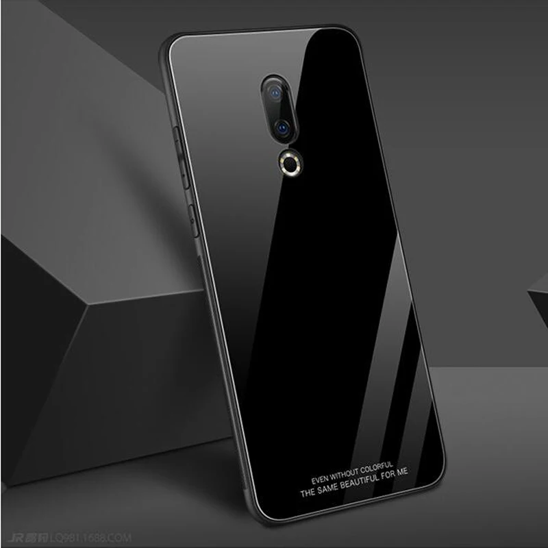 Чехол из закаленного стекла для Meizu 16th глянцевый стеклянный жесткий чехол Plus с