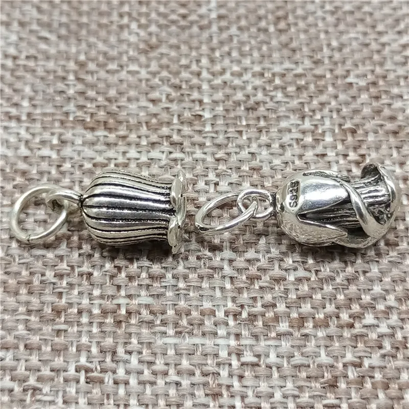 Подвески с цветком Утренней славы из серебра 925 пробы для браслета