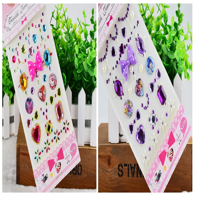 1pcs Children's diamond sticker decoration crystal acrylic car creative parent toys color | Игрушки и хобби