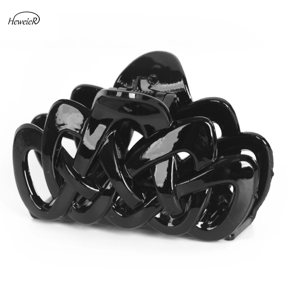 Новый женский черный пластиковый зажим для волос краба ювелирные украшения