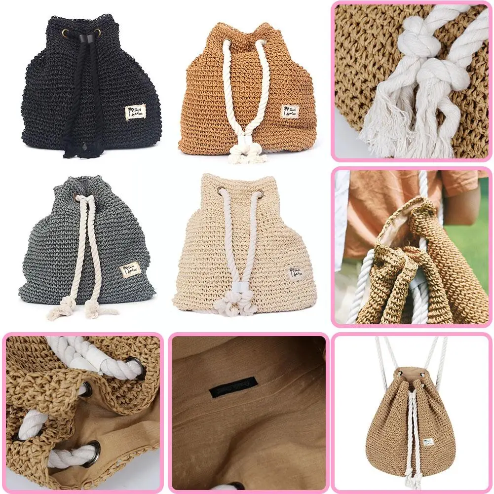 ISHINE Mochila Feminina Mori Girl Модный повседневный рюкзак соломенная тканая сумка для отдыха