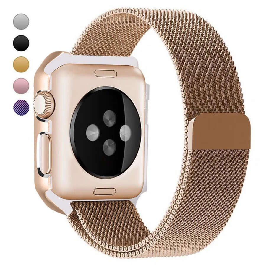 Магнитный Миланский ремешок на запястье для Apple Watch 4 Band 38/40mm4 2/44 мм браслет из