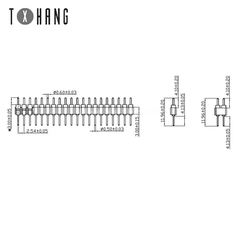5/10/100 шт заголовок полоса соединителей 40 Pin 2 54 мм Круглый Мужской одиночные