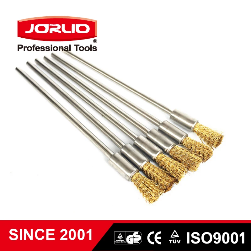 

5PCS Extra Long Pen Handle Brass Wire Polish Brushes for Rotary Cleaning Tool