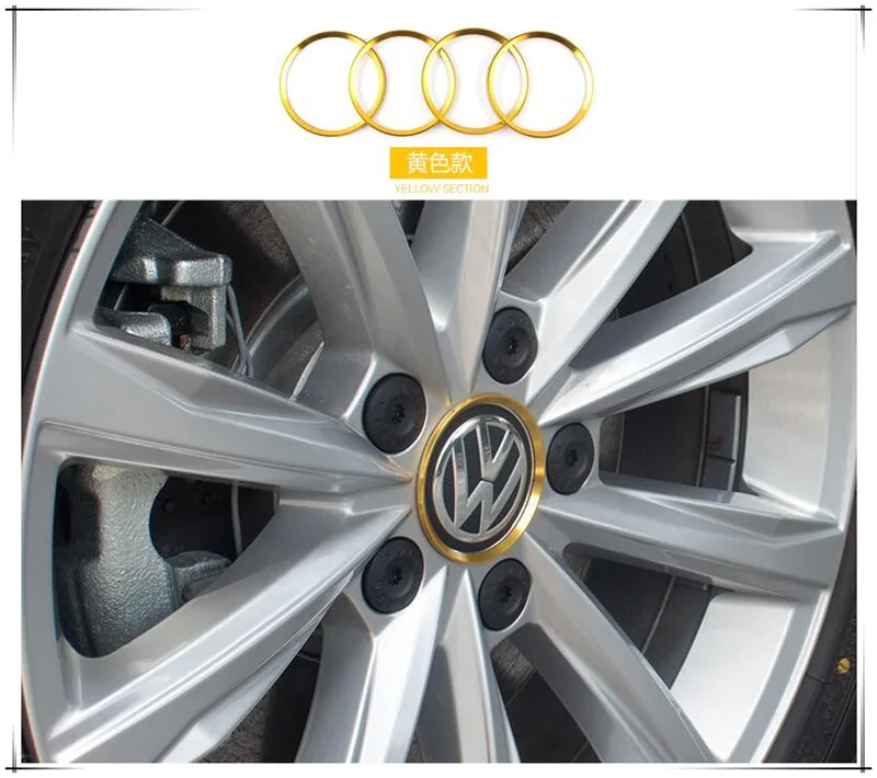Переоборудование аксессуары для Volkswagen vw POLO Tiguan Passat B5 B6 B7 Golf 4 5 6 7 Jetta Bora Lavida Touareg Touran Beetle CC - Название цвета: GOLD
