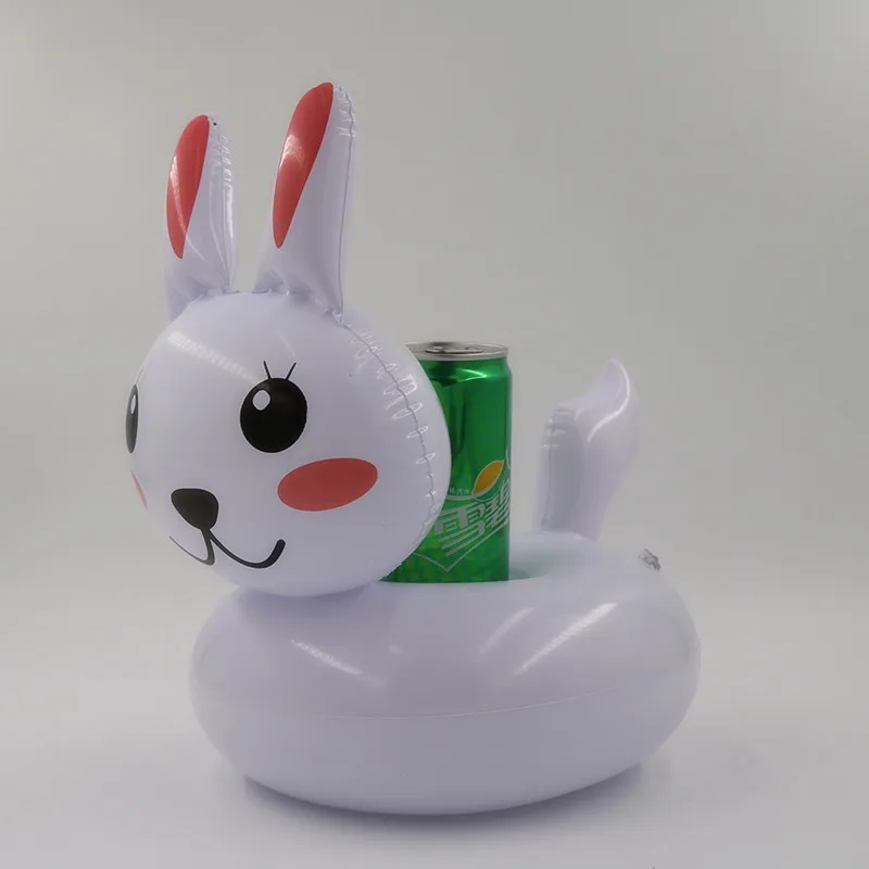 Кролик плавать надувной держатель для банки ming бассейн пляж напитков на