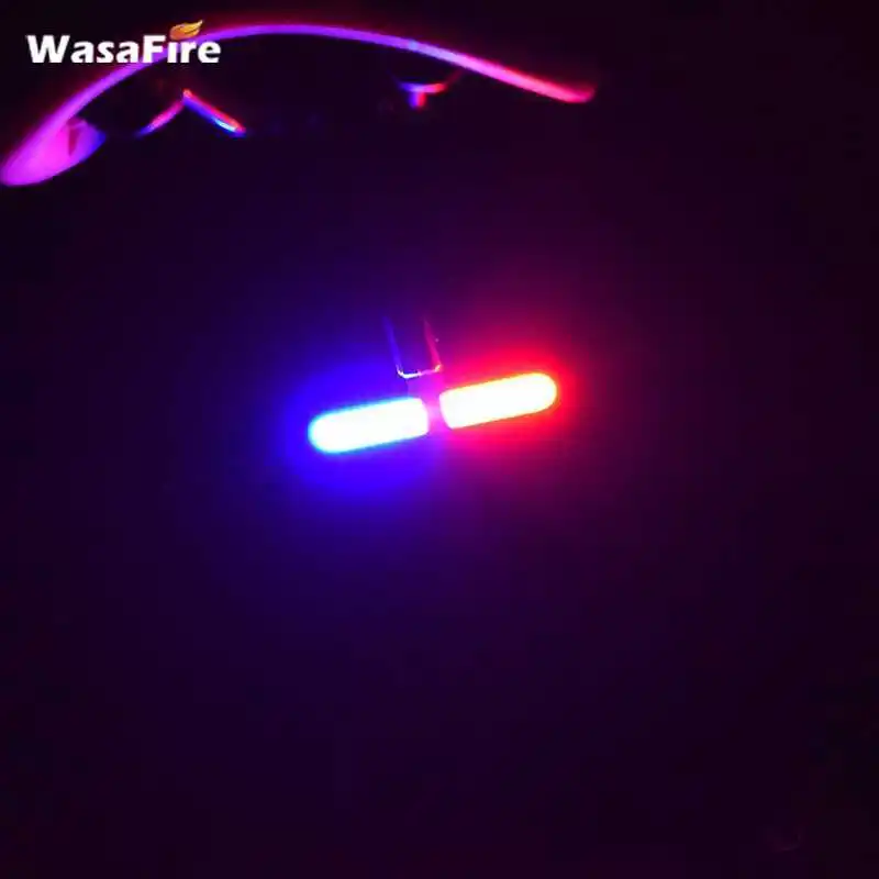 Wasafire Велосипедный Спорт задние лампы удара светодиодные красный и синий