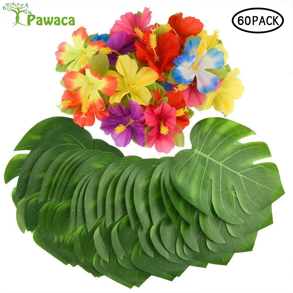 Искусственные тропические пальмовые листья 60 шт./компл. имитация листьев с