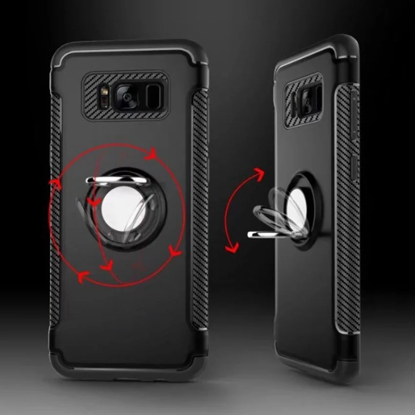 Для Samsung Galaxy S7 Edge S8 Plus Note8 чехол 2 в 1 ударопрочный 360 градусов Гибридный кольцо