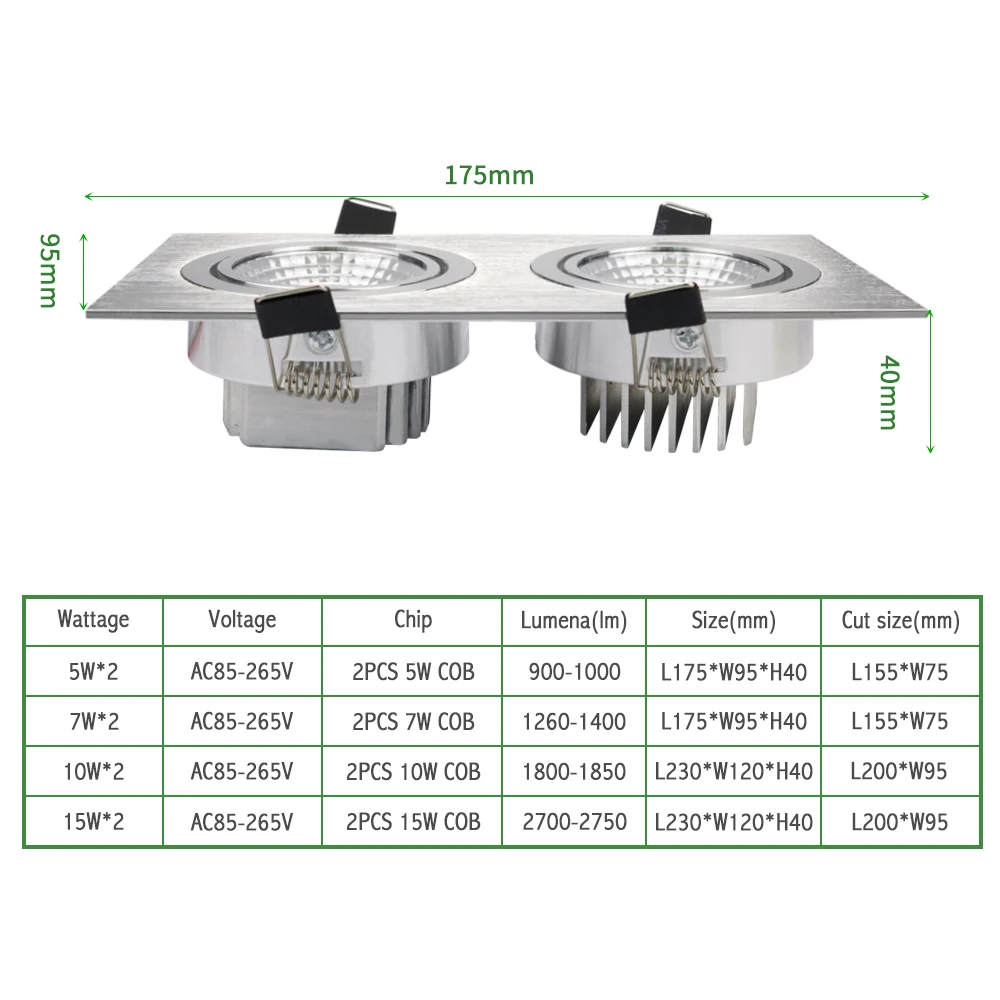 Точечный светодиодный светильник RAYWAY с регулируемой яркостью теплый белый/белый