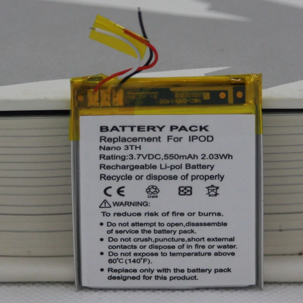 ISUNOO Nano сменная батарея для Nano3 3 7 в Li Ion iPod го поколения с