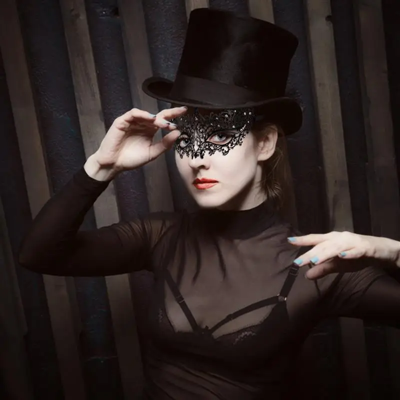 2 шт. пикантные Для женщин из металла Crystal Eye Mask готический черный для ночного клуба маска для вечеринки Многофункциональный маскарад Вечерние торжественные Маска Костюм