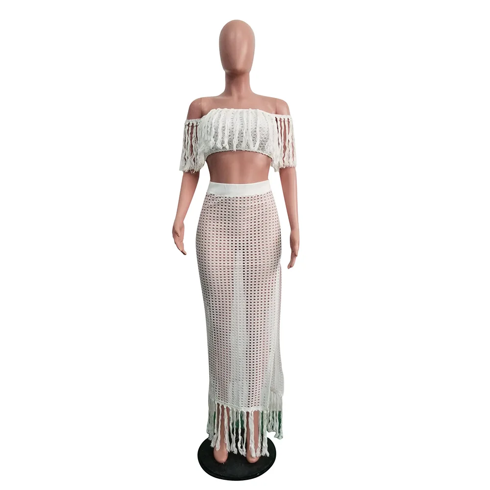 Пляжные купальные костюмы Coverup Outings Kaftan летнее платье 2 комплекта женские накидки с кисточками парео саронг размера плюс Tunica купальники