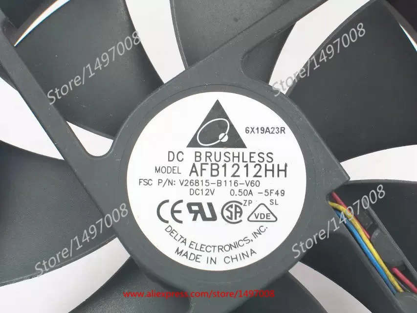 Охлаждающий вентилятор для сервера Delta Electronics AFB1212HH 5F49 DC 12 В 120 А 120x25 мм|square fan|server
