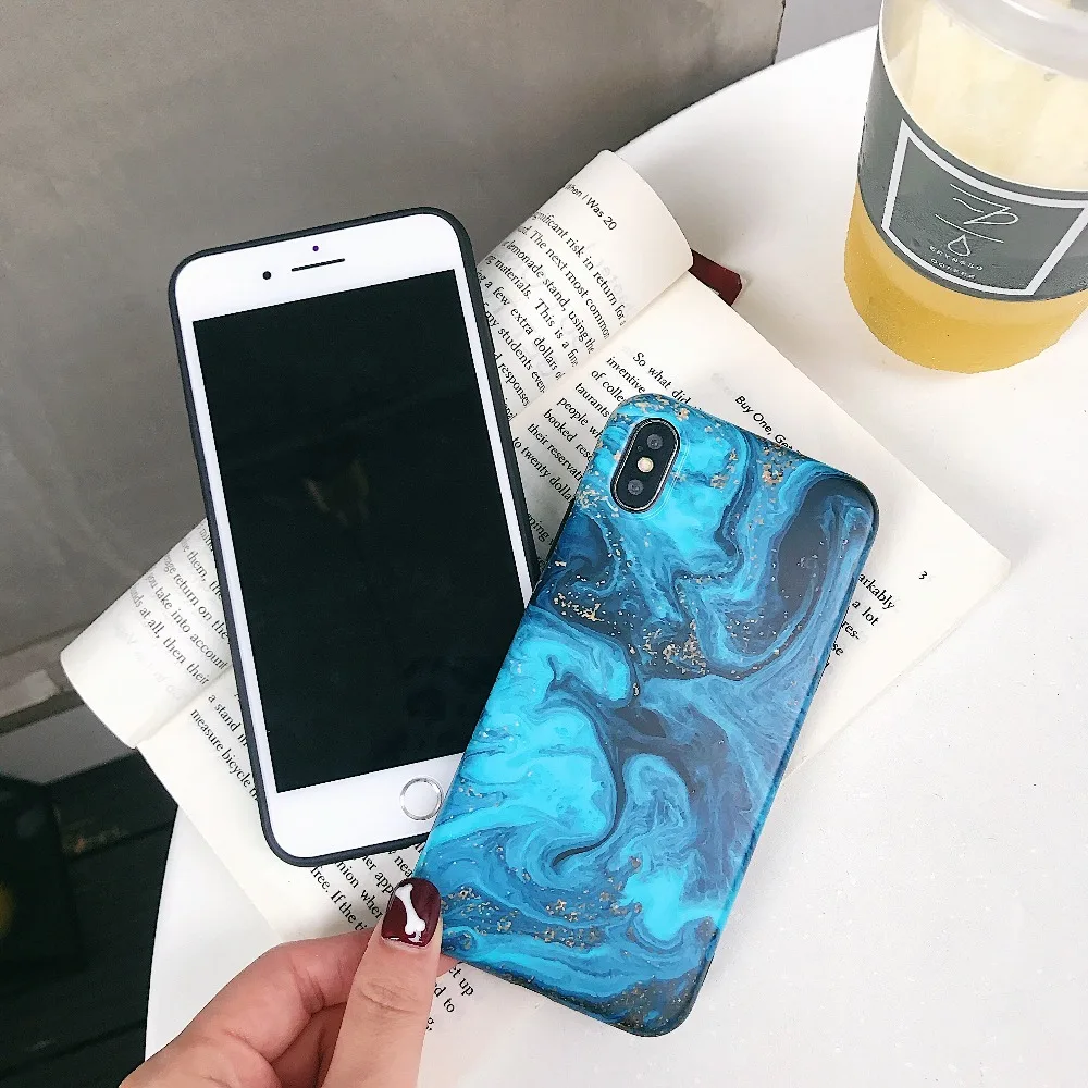 Блестящий Мраморный чехол для iphone 7 XR XS MAX из мягкого ТПУ задняя крышка 6 6S 8 Plus X