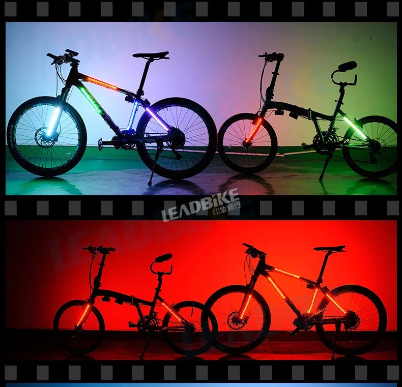 Leadbike, новинка, велосипедный передний/задний светильник, вилка, светильник, 8 моделей, 24 светодиода, для горного велосипеда, для дорожного велосипеда, Предупреждение ющий задний фонарь для ночной езды