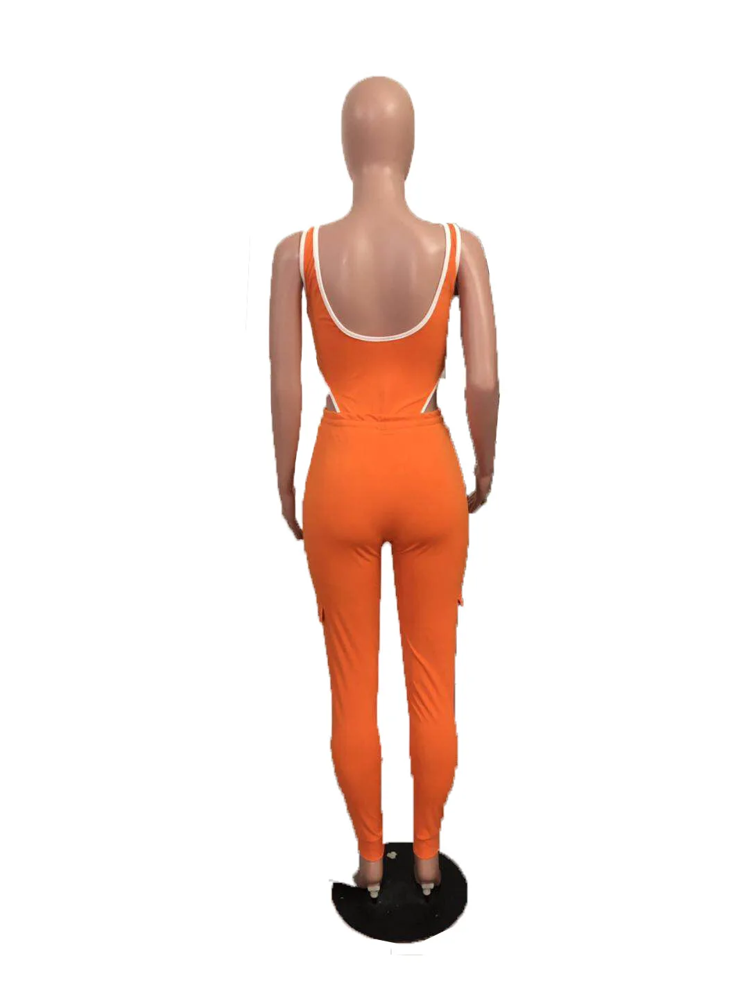 

HAOOHU Neon Green Orange Sexy 2 Two Piece Set Women Festival Clothing Beach Romper Bodysuit Top+Pant Club Outfits Matching Sets