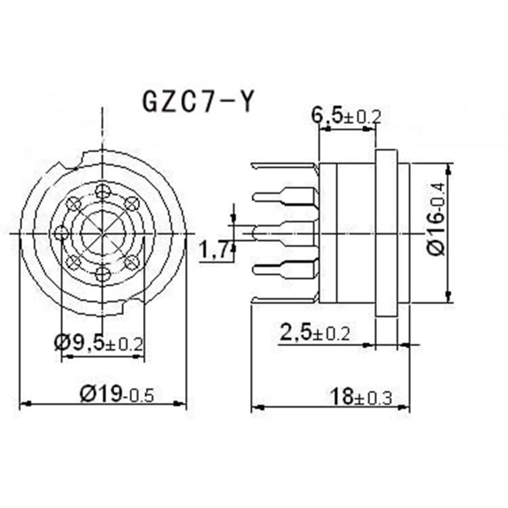 

PAPRI 10PCS Ceramic Vacuum Tube B7G Gold Plated 7pin Tube Socket PCB Mount Audio HIFI DIY For 6Z4 EAA91 EC92 6X4 6J1 Etc