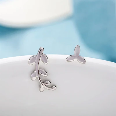 

Funmode Sterling Stud Leaves Earrings For Women Prevent Allergy Brincos pendientes mujer moda 2019 Brincos F005E
