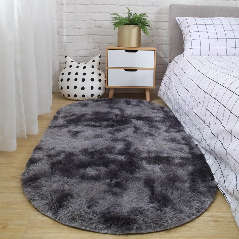 Nordic bedroom oval bedside carpet living room sofa coffee table mat floor room plush rug not lint non-fading non-slip blanket