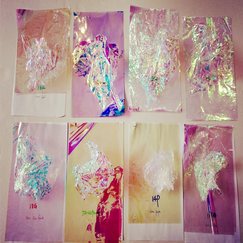 

[24PCS] A4 Format Sample Pet Rainbow Iridescent Film/Decoration Film Used For Holiday Celebration with 8 Color,3 pcs Per Color