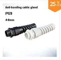 M16 PG9 5 шт. нейлоновый кабельный трубопровод сальник 2-6 мм резьбовой проволочный сальник пластиковый гибкий спиральный Натяжной предохранительный кабель Подключение