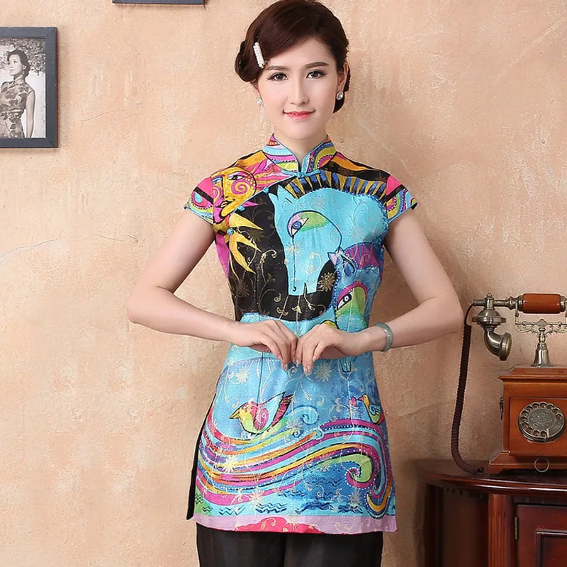 Женские блузки в национальном стиле китайские традиционные Топы cheong-sam женские