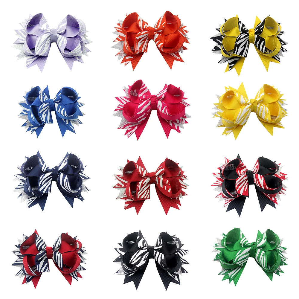 

4.5 inch Swallowtail V-shaped Bow Hair Ornament Color Bow Girls Hairpin Handmade Grosgrain Ribbon Hair Ornament