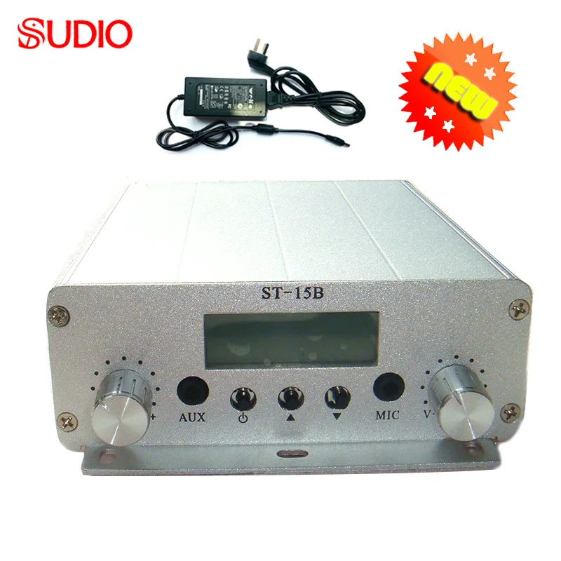 

FM-трансмиттер 15 вт с блоком питания 87MHz-108MHz-100khz