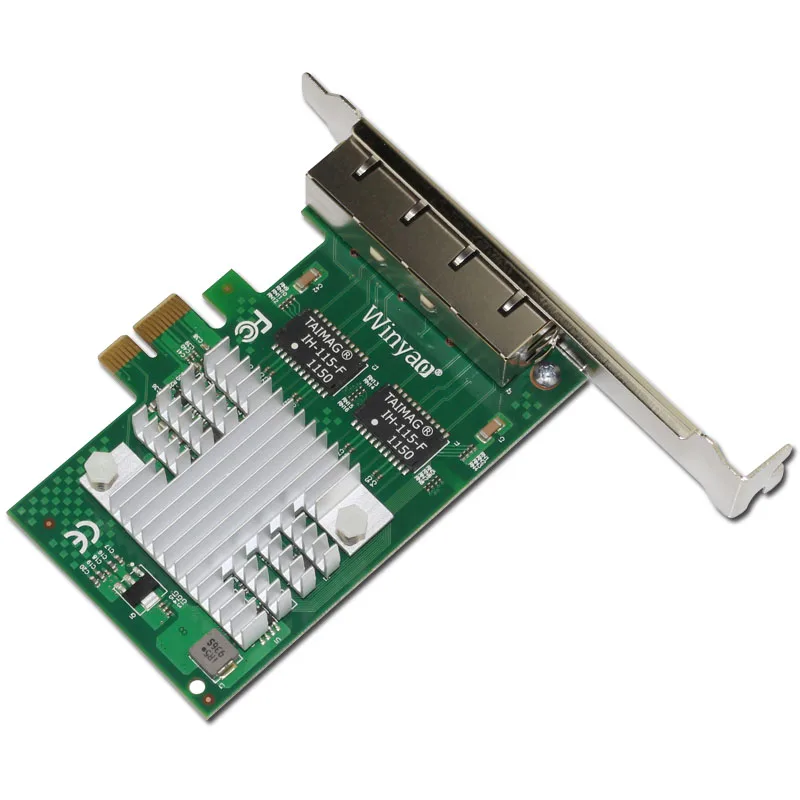 Winyao E350T4 PCI-e X1 четырехпортовый гигабитный Ethernet-сервер адаптер 10/100/1000M сетевая