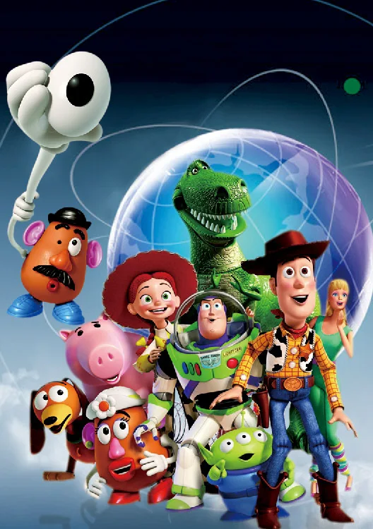5x7FT Buzz Lightyear Jessie Woody Toy Story Blue Globe Rex Dinosaur Photo Studio Backgrounds Backdrops Vinyl 150cm x 220cm | Электроника