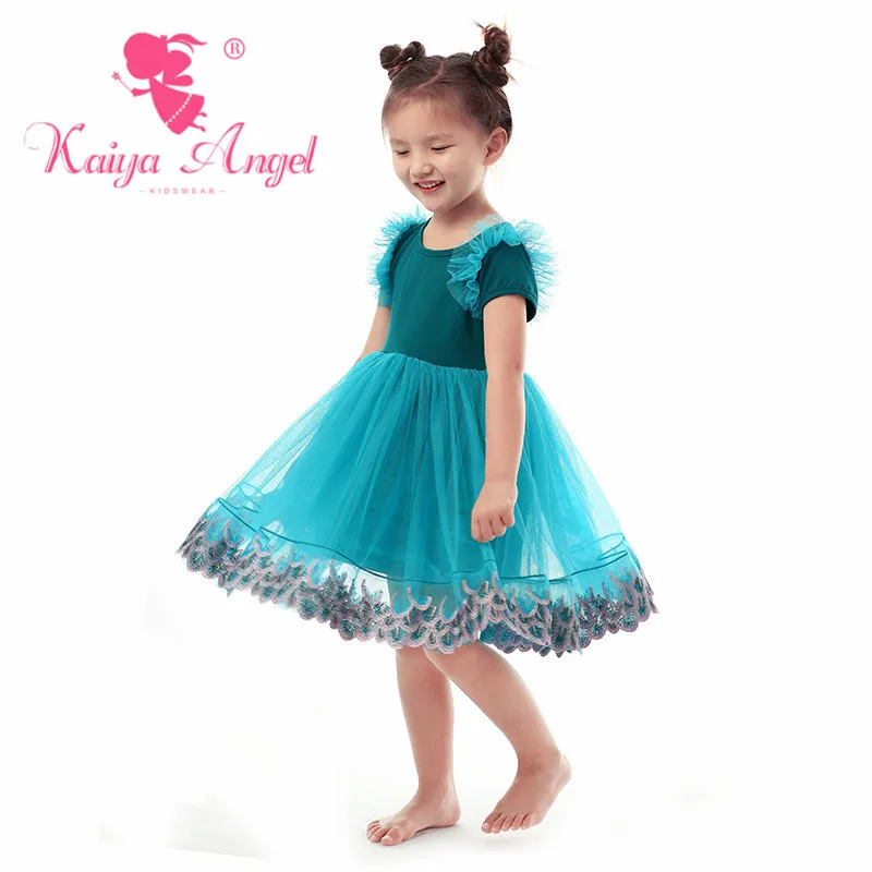 Kaiya Angel/оптовая продажа с фабрики Небесно-Голубой Павлин Шерсть газовое кружево