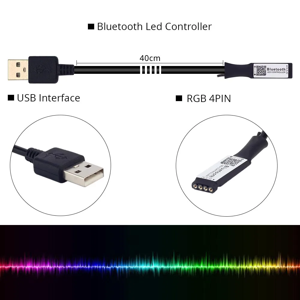DC 5 24V светодиодный мини Bluetooth контроллер USB Led RGB для светодиодной ленты