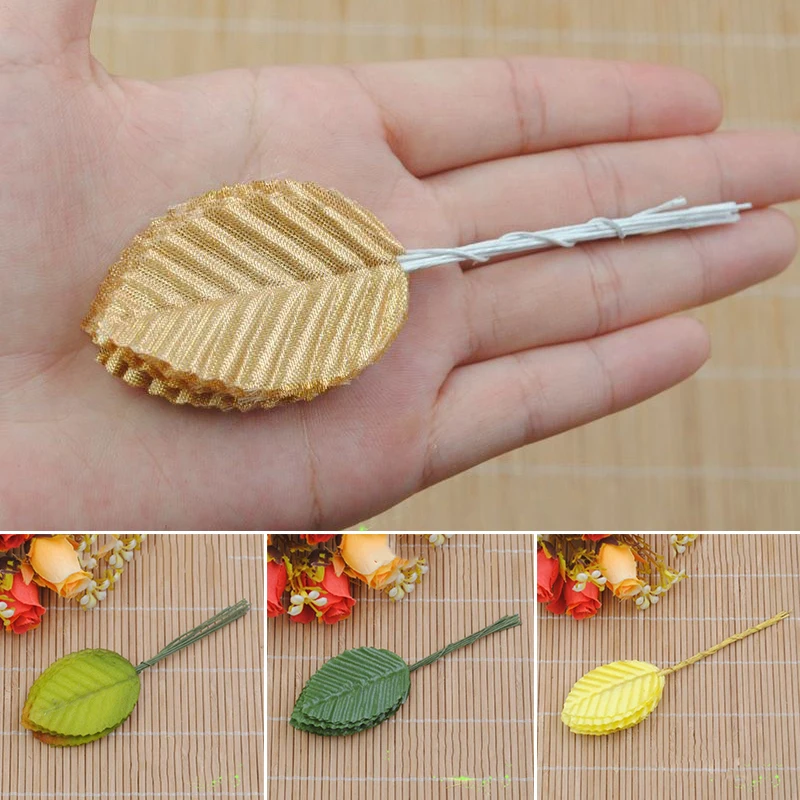 10 шт./лот искусственные листья с высокой имитацией шелковые цветы для вечерние