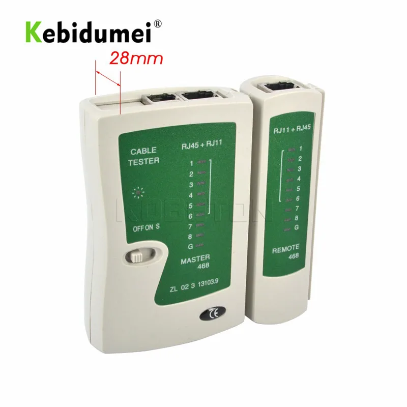 Тестер сетевого кабеля kebidumei тестер RJ45 RJ11 RJ12 CAT5 UTP LAN сетевой инструмент |