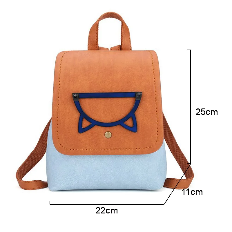 Ansloth Lovely Mini Backpack For Teenage Girls Fashion Pu Leather Women Bags Candy Color School Female Casual Bag HPS57 | Багаж и сумки