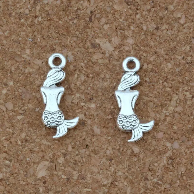

Mermaid Charms Pendants 150Pcs Zinc Alloy Fashion Jewelry DIY Fit Bracelets Necklace Earrings 8.8x20.2mm A-349