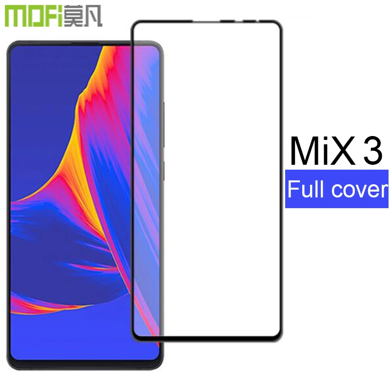 Xiaomi mi x 3 закаленное стекло полное покрытие MOFi xiaomi mi x3 Защитная пленка для экрана черная xiaomi mi x 3 стекло