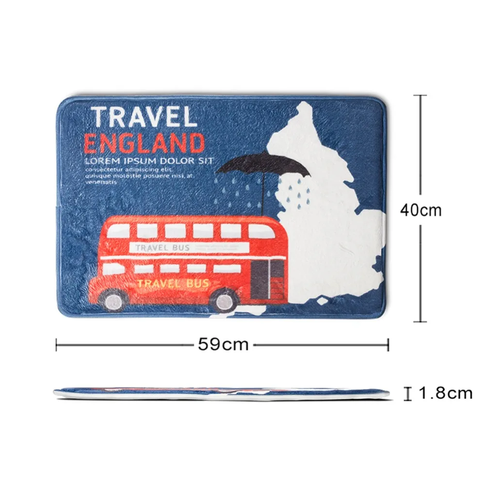 Винтажный Париж Эйфелева башня HUGSIDEA мягкие противоскользящие напольные коврики